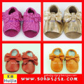 China factory wholesale cheap price sweet color tassels sandals and bow shoes girl for baby